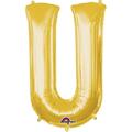 Anagram 33 in. Letter U Gold Supershape Foil Balloon 78431